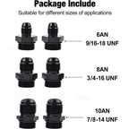 Inline 100 Micron Fuel Filter 6AN 8AN 10AN Adapter 50MM+ Mount Bracket Universal