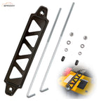 Car Battery Tie Down Mount Bracket Brace Bar Universal Aluminum with Bolts Black
