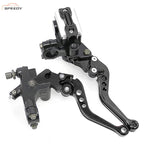 Universal 7/8'' Motorcycle CNC Brake Clutch Master Cylinder Reservoir Lever Set