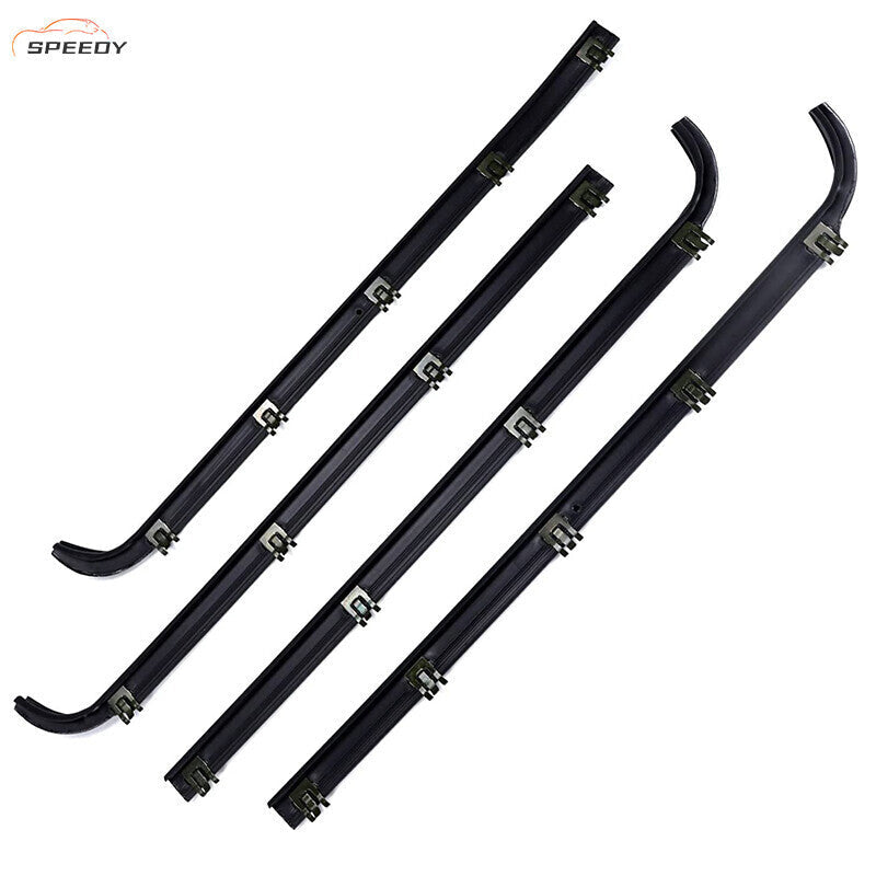 Door Window Seal Belt Weatherstrip 4 Piece Fit For 1987-97 Ford F150 F250 F350