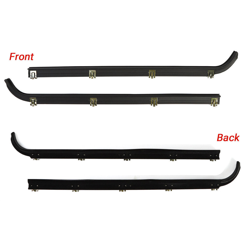 Door Window Seal Belt Weatherstrip 4 Piece Fit For 1987-97 Ford F150 F250 F350