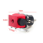 Black-Red Adjustable Fuel Pressure Regulator Kit Oil 0-100psi Gauge -6AN New