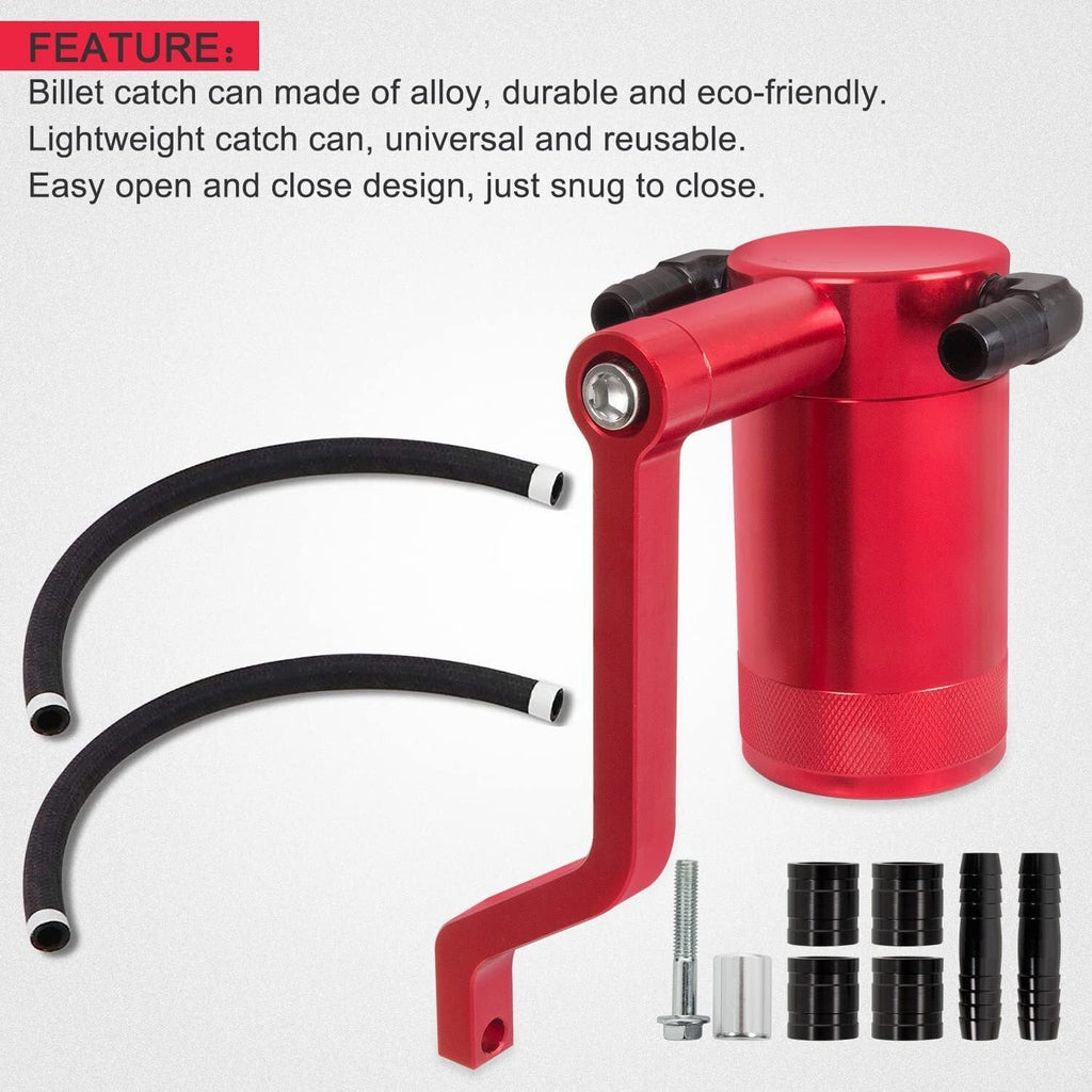 Oil Catch Can Kit Z-Bracket Finish For 11-21 Dodge Challenger Chrysler 6.4L 6.4