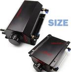 Black Universal 2L Coolant Radiator Overflow Tank Expansion Reservoir Aluminum S