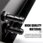 Black Universal 2L Coolant Radiator Overflow Tank Expansion Reservoir Aluminum S