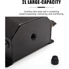 Black Universal 2L Coolant Radiator Overflow Tank Expansion Reservoir Aluminum S