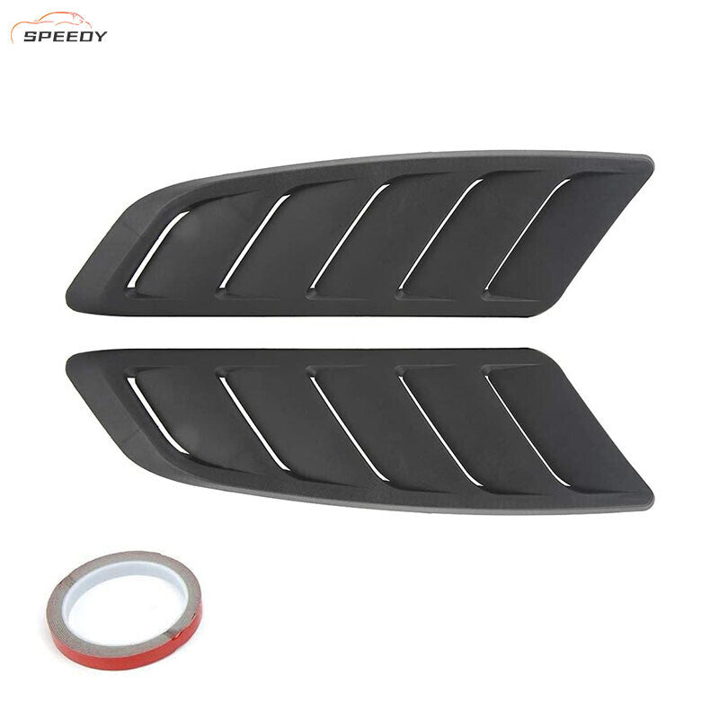 2X Air Flow Intake Hood Scoop Bonnet Vent Cover Universal Black Car Decorative