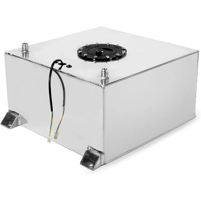 20 Gallon Lightweight Aluminum Race Drift Fuel Cell Tank+Level Sender Sliver