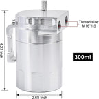 Oil Catch Can Kit Reservoir Baffled Tank with Dipstick Universal Aluminum US
