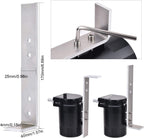 Oil Catch Can Kit Reservoir Baffled Tank with Dipstick Universal Aluminum US