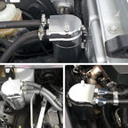 Oil Catch Can Kit Reservoir Baffled Tank with Dipstick Universal Aluminum US