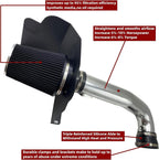 Cold Air Intake Kit + Heat Shield For 2014-2019 Chevrolet GMC Cadillac 5.3L 6.2L