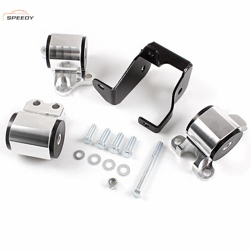 Swap Engine Motor Mount Kit 3Bolt Chrome 65A Fit For 96-00 Civic EK B16 B20 B SL