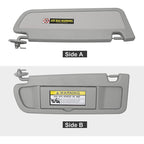 Left Driver Side Sun Visor for Honda Civic 2006-2011 Light Gray 83280-SNA-A01ZC