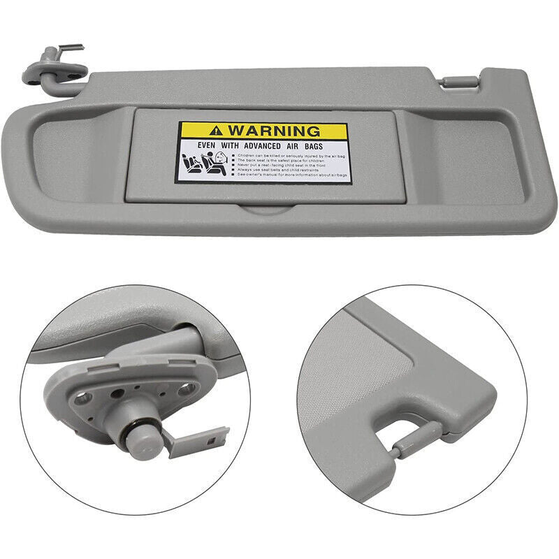 Left Driver Side Sun Visor for Honda Civic 2006-2011 Light Gray 83280-SNA-A01ZC