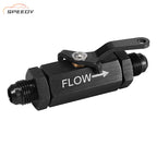 3/8" AN6 6AN Inline Fuel Shut Off Valve Flow Cut Male Fitting Black Cable Lever