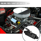3/8" AN6 6AN Inline Fuel Shut Off Valve Flow Cut Male Fitting Black Cable Lever