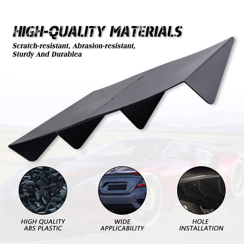 For New Edge Ford Mustang 4 Shark Fins Car Rear Bumper Lip Diffuser Splitter US