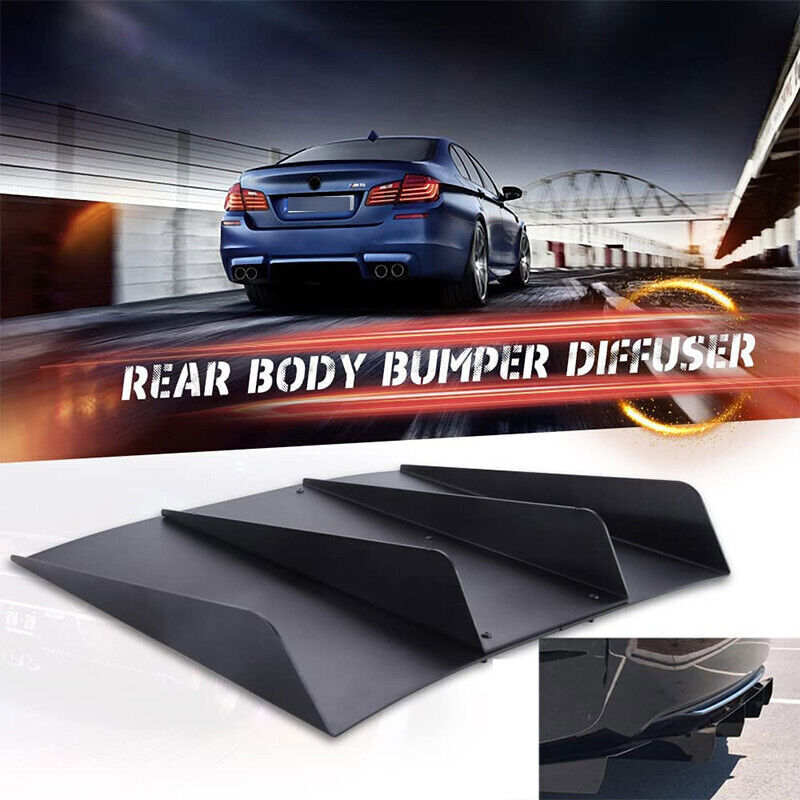 For New Edge Ford Mustang 4 Shark Fins Car Rear Bumper Lip Diffuser Splitter US