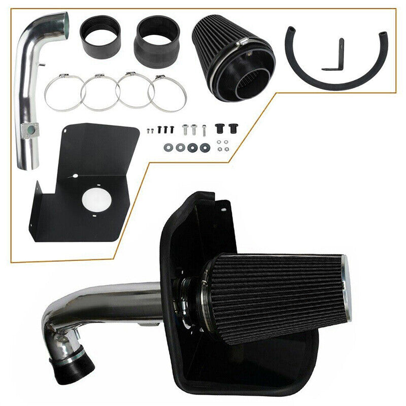 Cold Air Intake Kit+Heat Shield Fit for 2009-13 Chevy/GMC 1500 V8 4.8L/5.3L/6.0L
