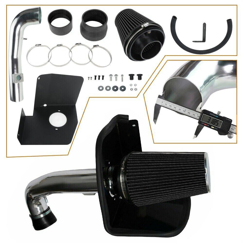 Cold Air Intake Kit+Heat Shield Fit for 2009-13 Chevy/GMC 1500 V8 4.8L/5.3L/6.0L