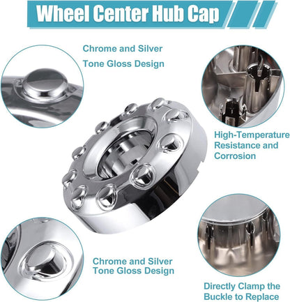Wheel Center Hub Caps Dually 10 Lug For 05-17 Ford F450 F550 Super Duty 1 PAIR