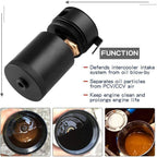 3-Port Oil Catch Can Tank Reservoir Air-Oil Separator Racing Baffled Aluminum