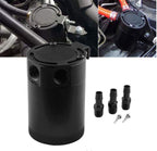 3-Port Oil Catch Can Tank Reservoir Air-Oil Separator Racing Baffled Aluminum