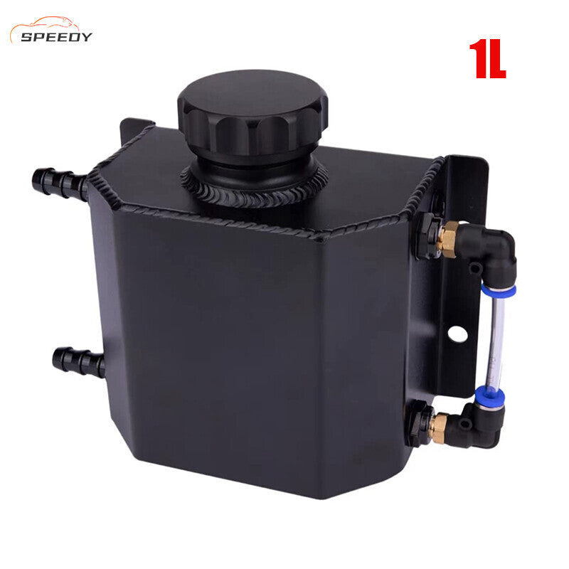 Car Overflow Coolant Radiator Tank,Reservoir Expansion,Universal 1L Aluminum BK