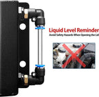 Car Overflow Coolant Radiator Tank,Reservoir Expansion,Universal 1L Aluminum BK