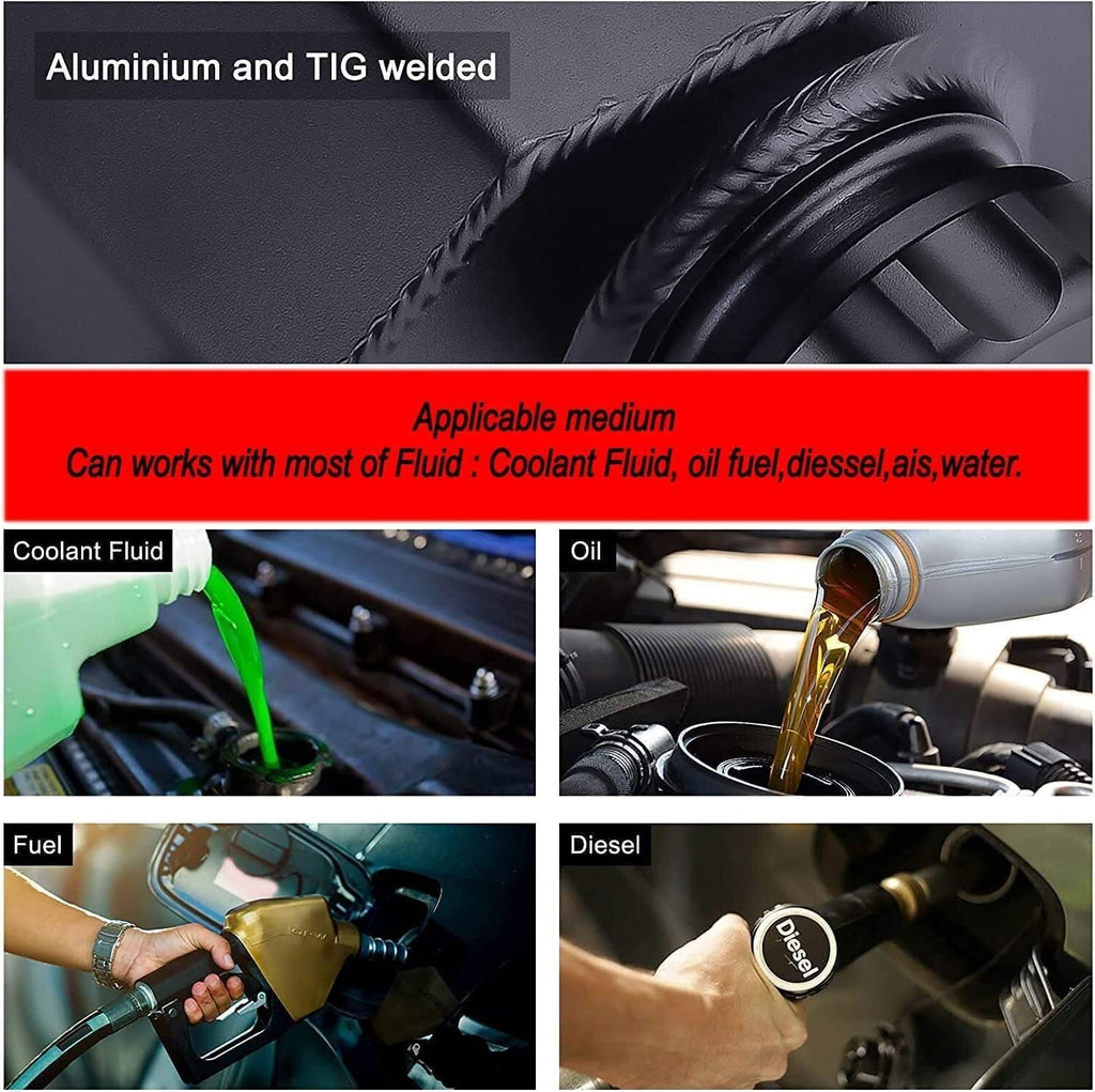 Car Overflow Coolant Radiator Tank,Reservoir Expansion,Universal 1L Aluminum BK