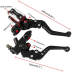 7/8" Motorcycle Handlebar Hydraulic Brake Master Cylinder & Clutch Lever Black