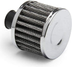 Oil Catch Can Kit Reservoir Baffled Tank with Breather Hose Universal Sliver