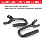 A Pair Front Grab Handles w/Black Rubber Grips Fit For Jeep Wrangler TJ 97-06