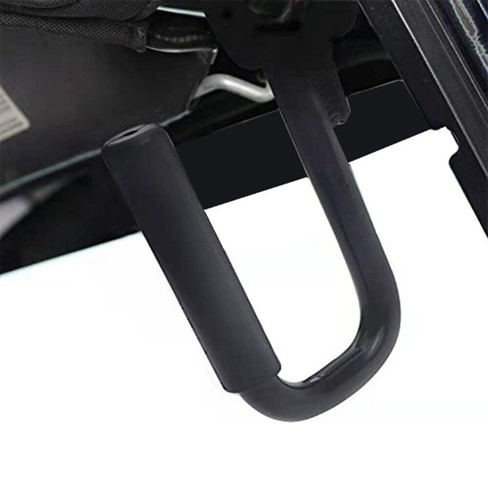 A Pair Front Grab Handles w/Black Rubber Grips Fit For Jeep Wrangler TJ 97-06