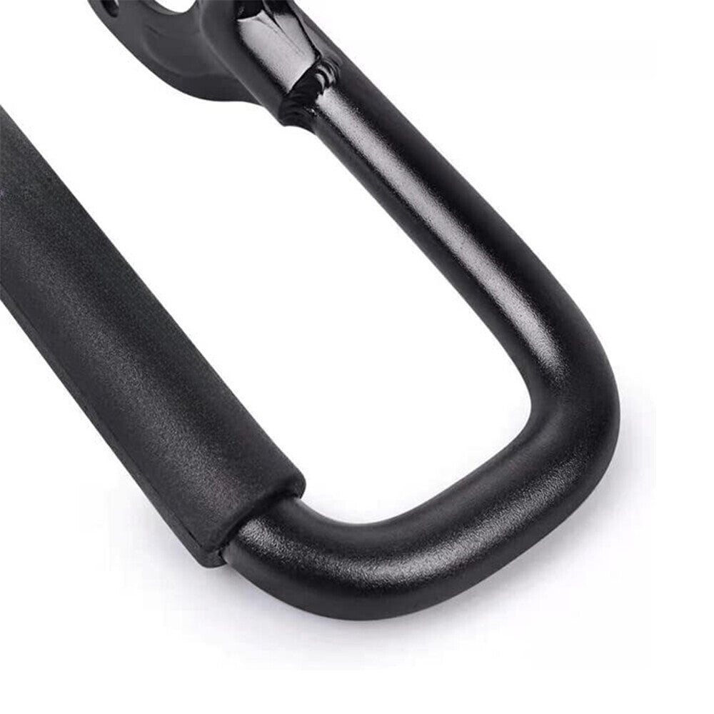 A Pair Front Grab Handles w/Black Rubber Grips Fit For Jeep Wrangler TJ 97-06