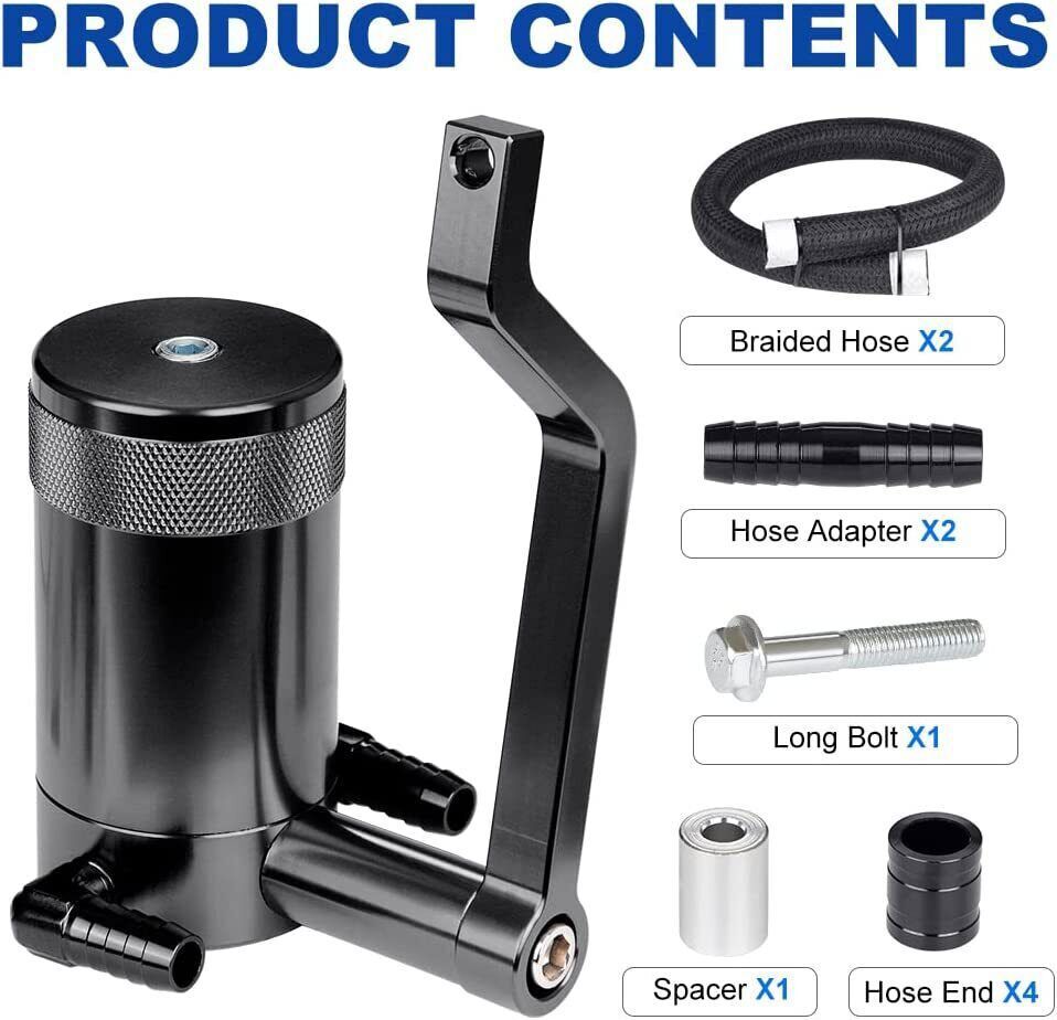 6.4L Z-Bracket Billet Oil Catch Can Kit For 11-21 Dodge Challenger Chrysler 5.7L