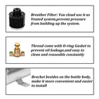750ml 10AN Oil Catch Can Reservoir Tank & Breather Filter Baffled Kit Aluminum