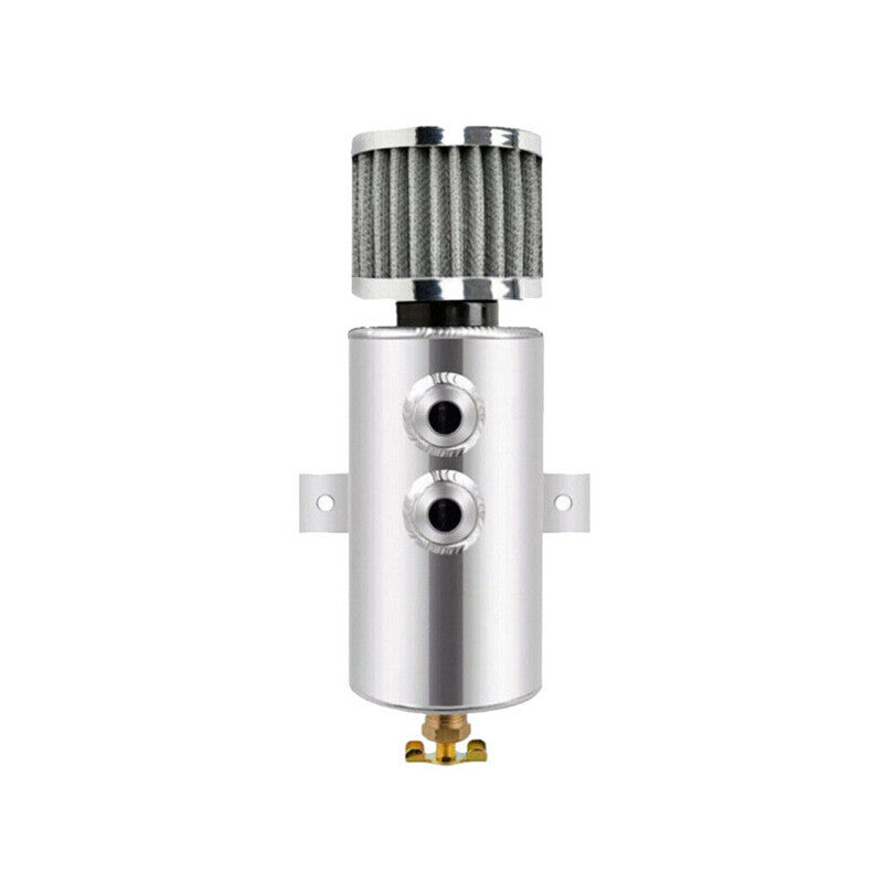 750ml 10AN Oil Catch Can Reservoir Tank & Breather Filter Baffled Kit Aluminum