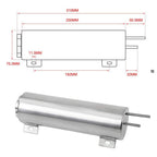 3"x10" Polished Stainless Steel Radiator Coolant Overflow Catch Puke Tank 32OZ