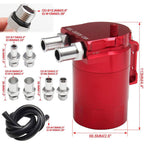 Oil Catch Can Kit Reservoir Baffled Tank with Breather Filter Aluminum Engine US