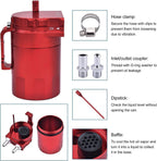 Oil Catch Can Kit Reservoir Baffled Tank with Breather Filter Aluminum Engine US