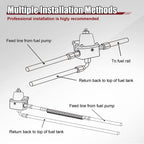 Adjustable Fuel Pressure Regulator Kit Oil 0-100psi Gauge -6AN Black