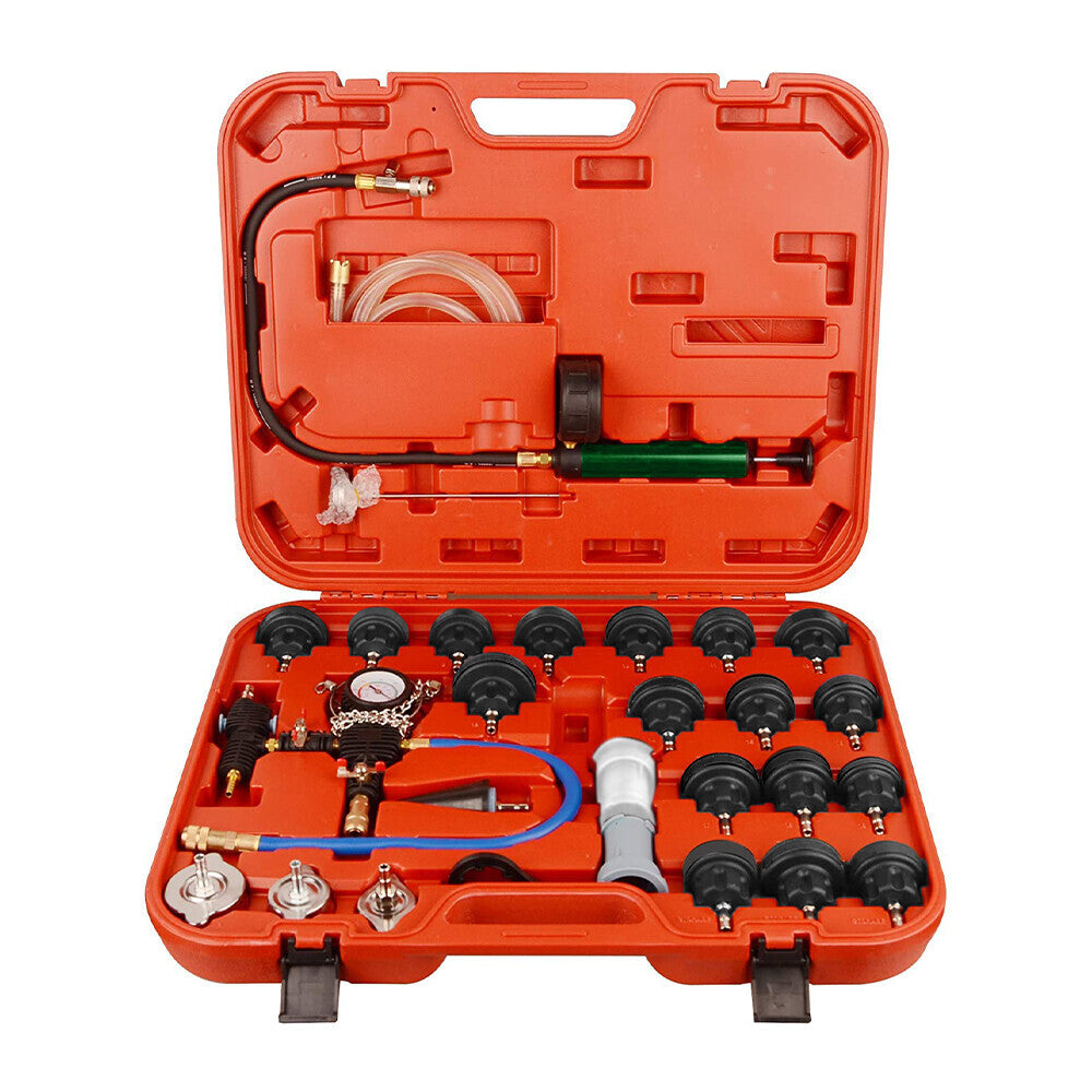 28pcs Radiator Pressure Tester Coolant Purge Refill Vacuum Cooling System Kit