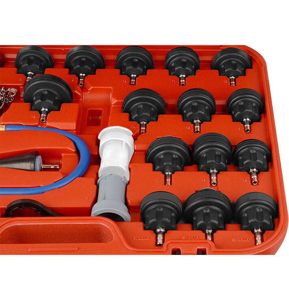 28pcs Radiator Pressure Tester Coolant Purge Refill Vacuum Cooling System Kit
