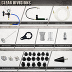 28pcs Radiator Pressure Tester Coolant Purge Refill Vacuum Cooling System Kit