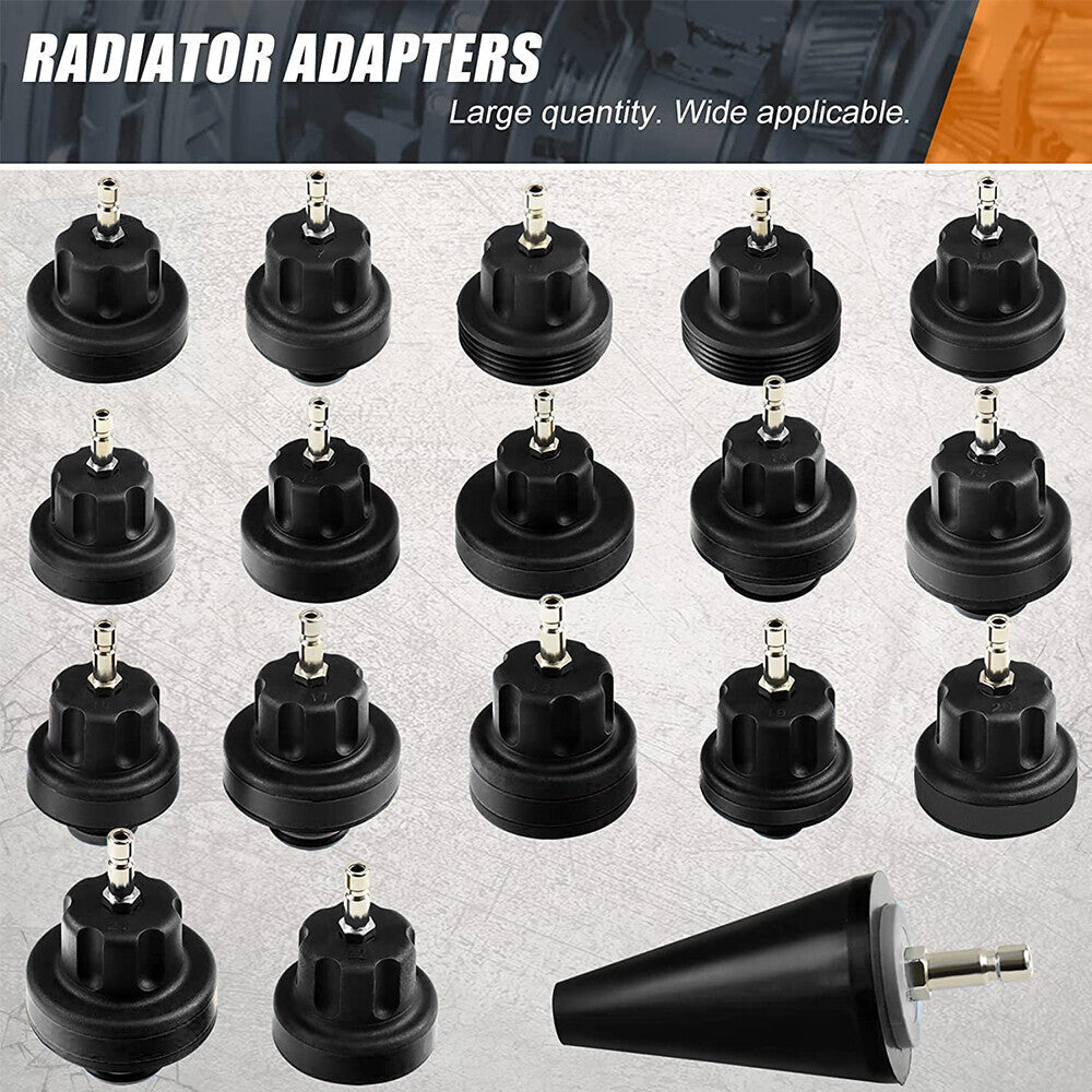 28pcs Radiator Pressure Tester Coolant Purge Refill Vacuum Cooling System Kit