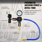 28pcs Radiator Pressure Tester Coolant Purge Refill Vacuum Cooling System Kit