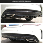 Universal Carbon Look Rear Lower Bumper Diffuser Fin Spoiler Lip Wing Splitter