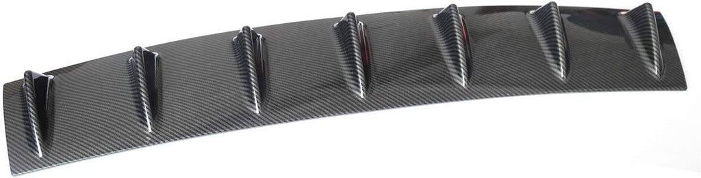 Universal Carbon Look Rear Lower Bumper Diffuser Fin Spoiler Lip Wing Splitter